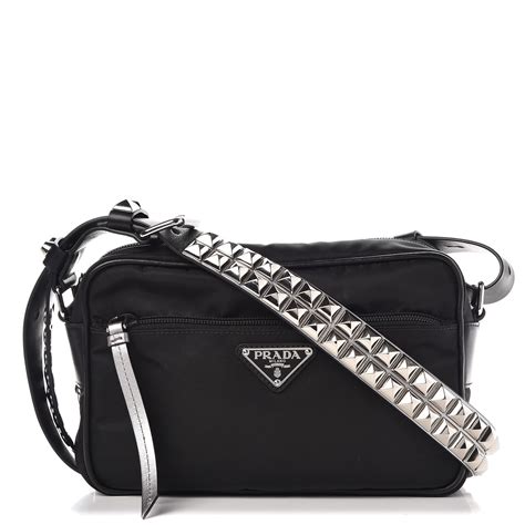 prada studded shoulder bag